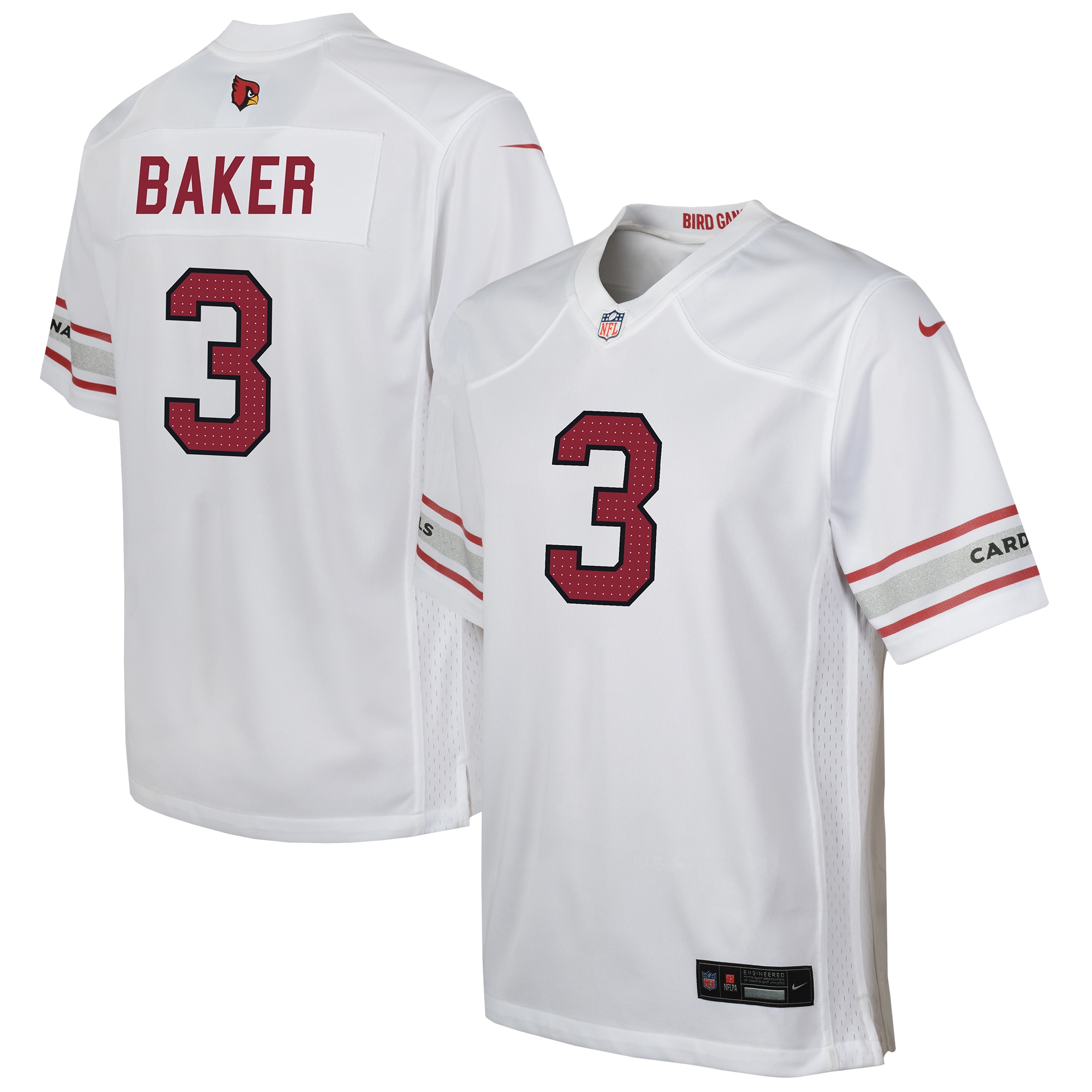 Youth Arizona Cardinals Budda Baker White Game Jersey