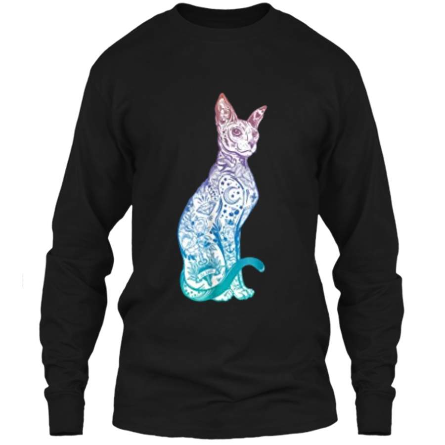 Stay Weird – Pastel Goth Sphynx Cat  – Tattoo Kitten LS Ultra Cotton Tshirt