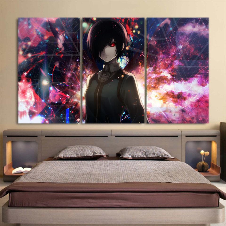 Tokyo Ghoul Touka Kirishima The Rabbit 3D Dope 3Pcs Wall Art