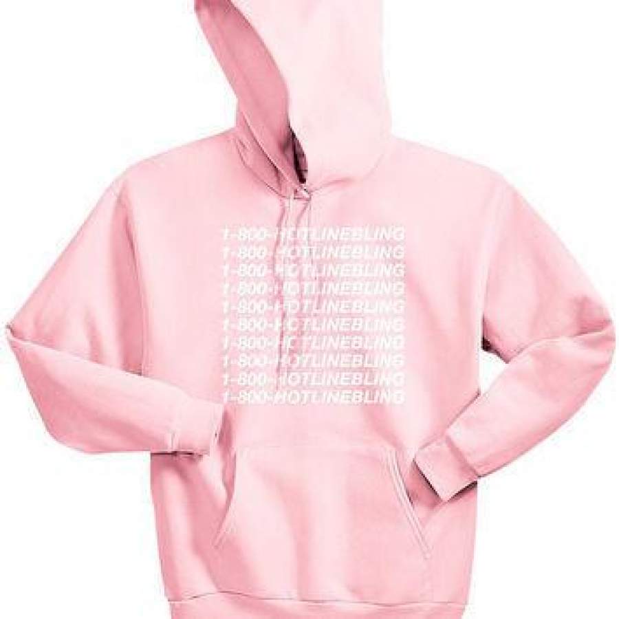 1-800 Hotline Bling Drake Light Pink Hoodie