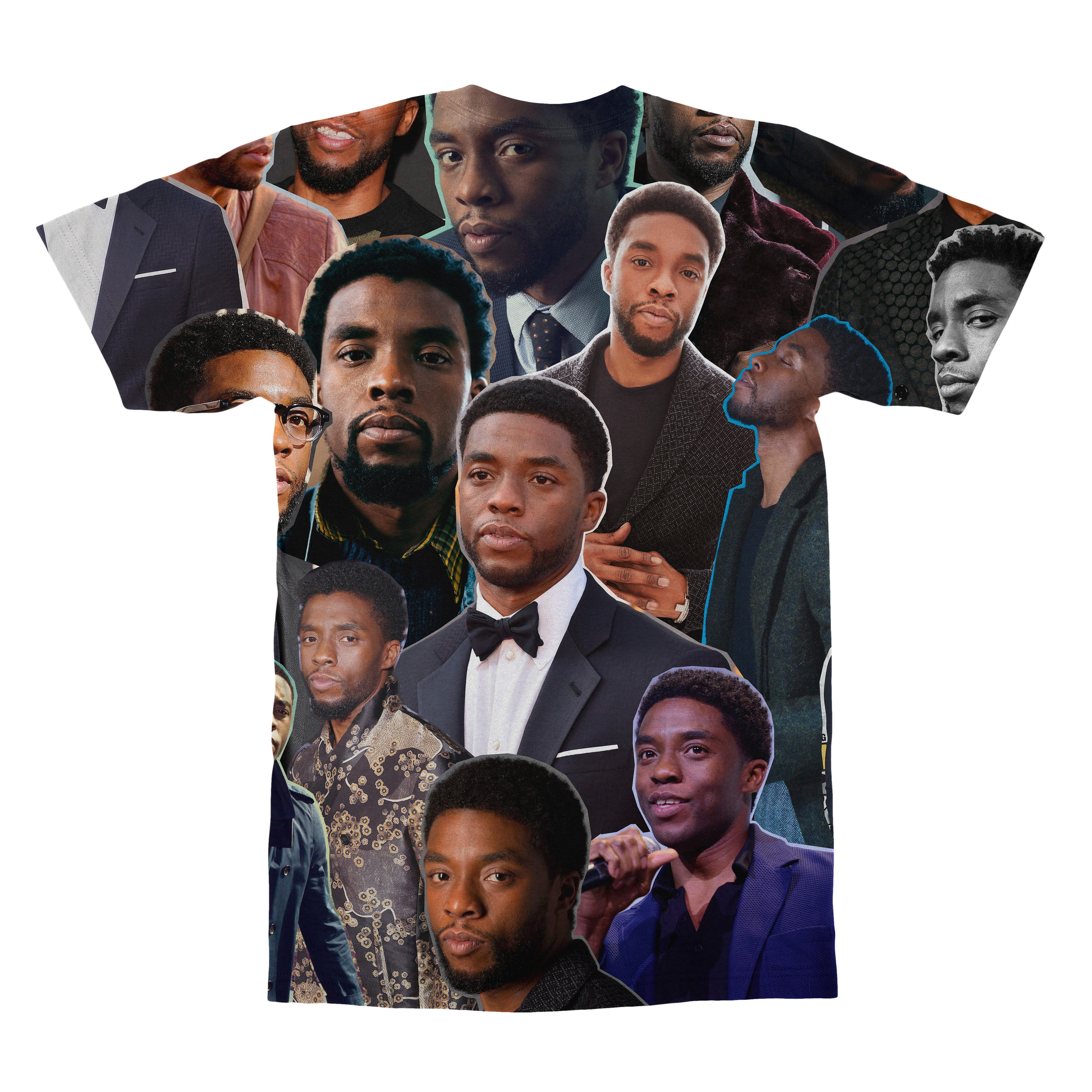 Chadwick Boseman 3D Collage Face T-Shirt - Rockary Store