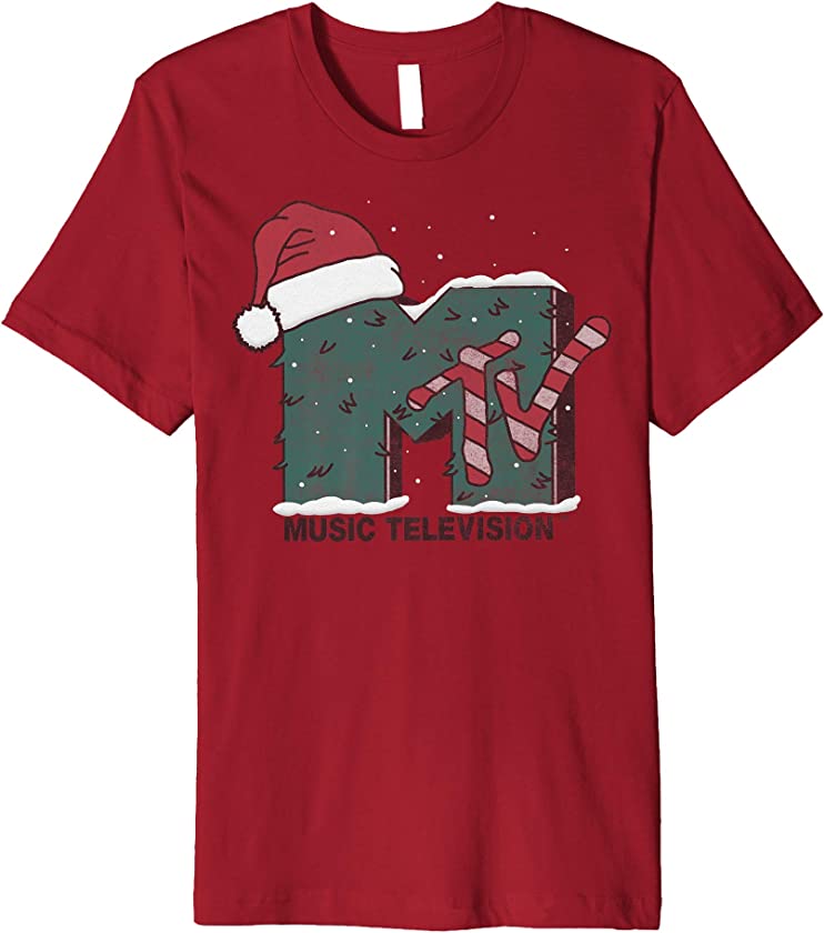 Music Television Candy Cane Christmas Premium T-Shirt