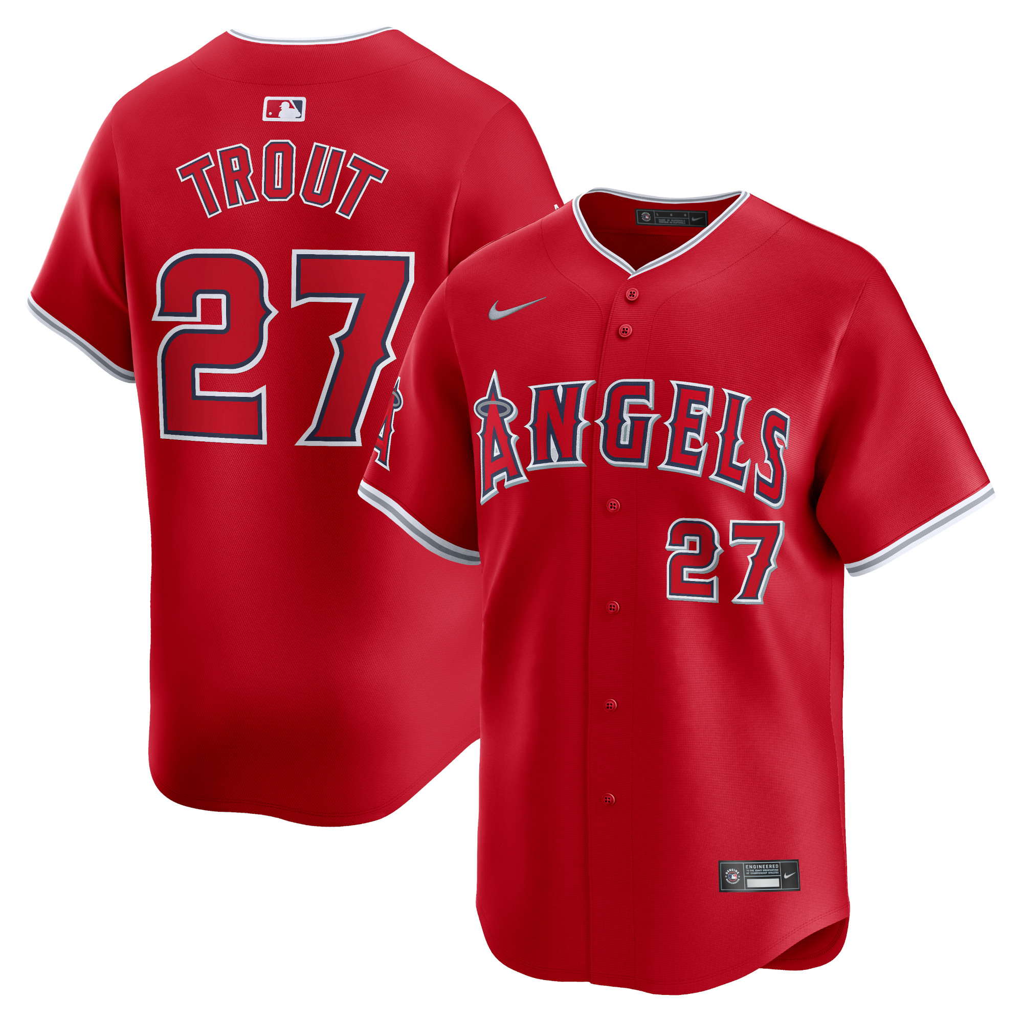 Mike Trout Los Angeles Angels Alternate Limited Player Jersey  Red