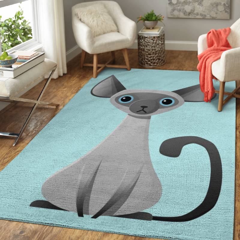 Siamese cat – Cute Animals Area Rug Carpet