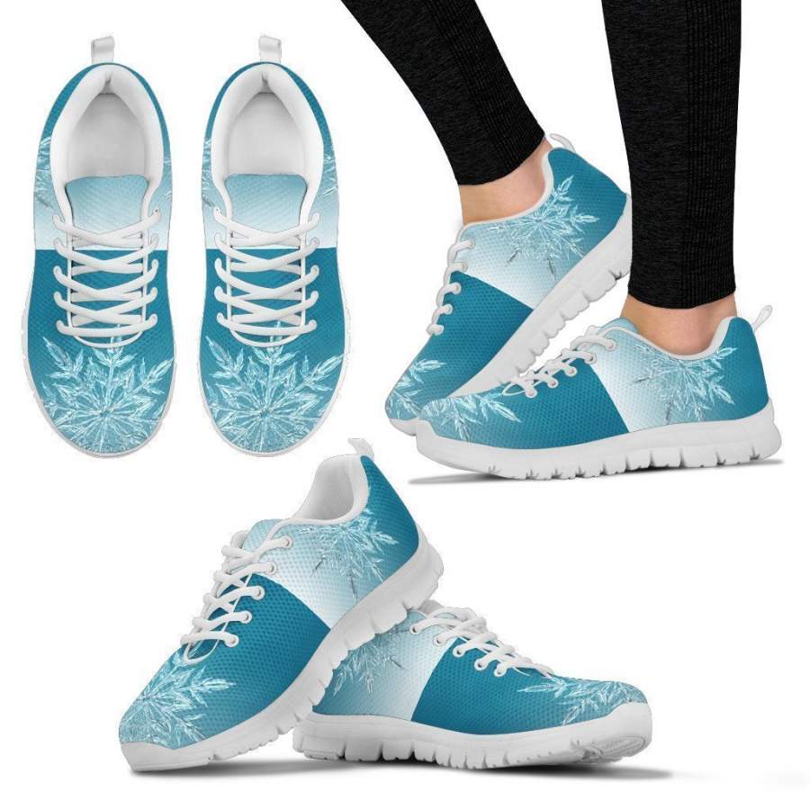 White Christmas Icy Flakes Women’s Sneakers