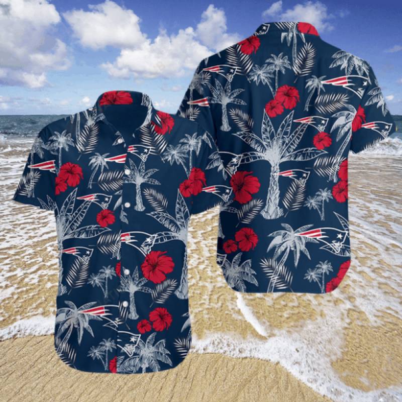 New England Patriots Flower Hawaii 3D Shirt With Shorts NEPT3D02170620