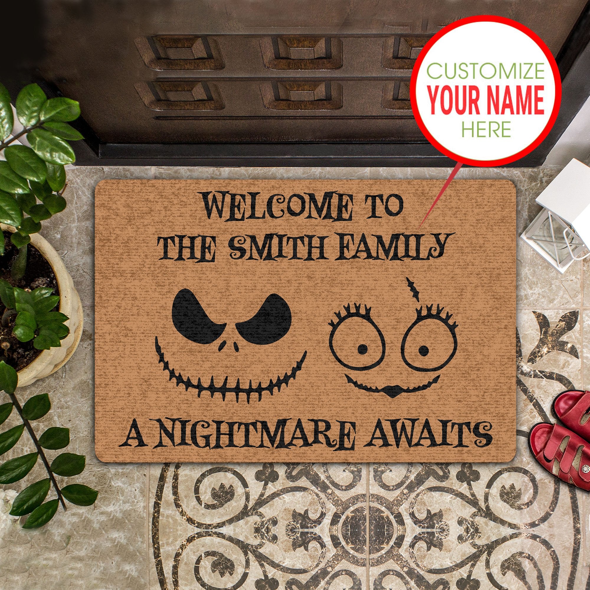 A Nightmare Awaits Personalized All Over Printing Doormat Pre2132