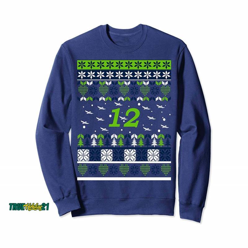 12 Flying Seahawks Ugly Christmas Sweater Sweatshirt