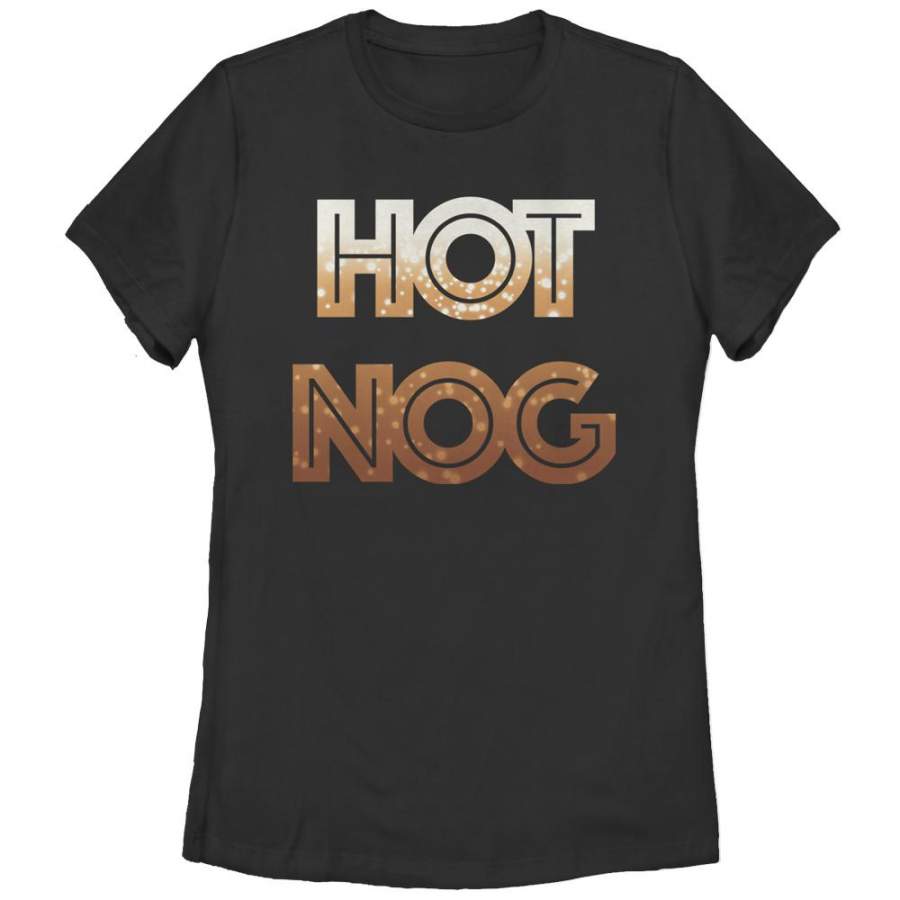 CHIN UP Women’s Christmas Hot Nog  T Shirt Black