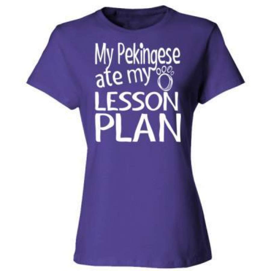 AGR My Pekingese Ate My Lesson Plan – Ladies’ Cotton T-Shirt