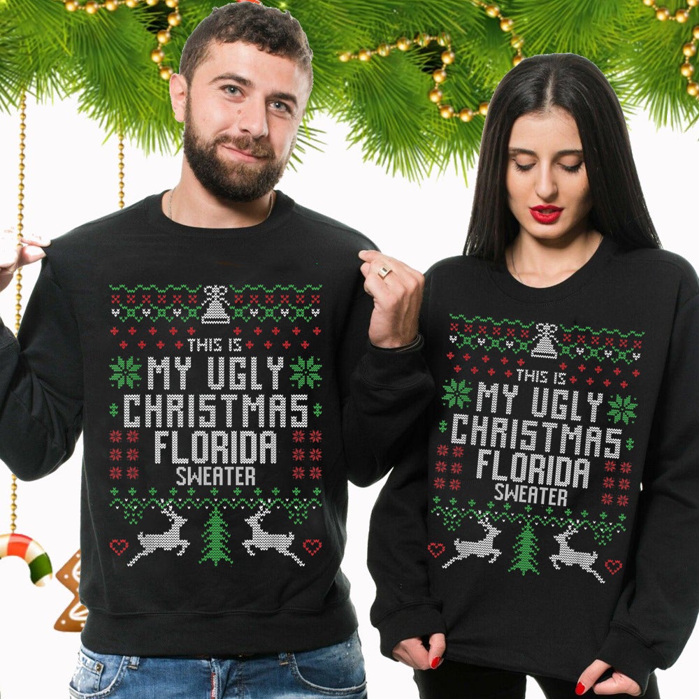 This Is My Ugly Christmas Florida Sweater Funny For Couples