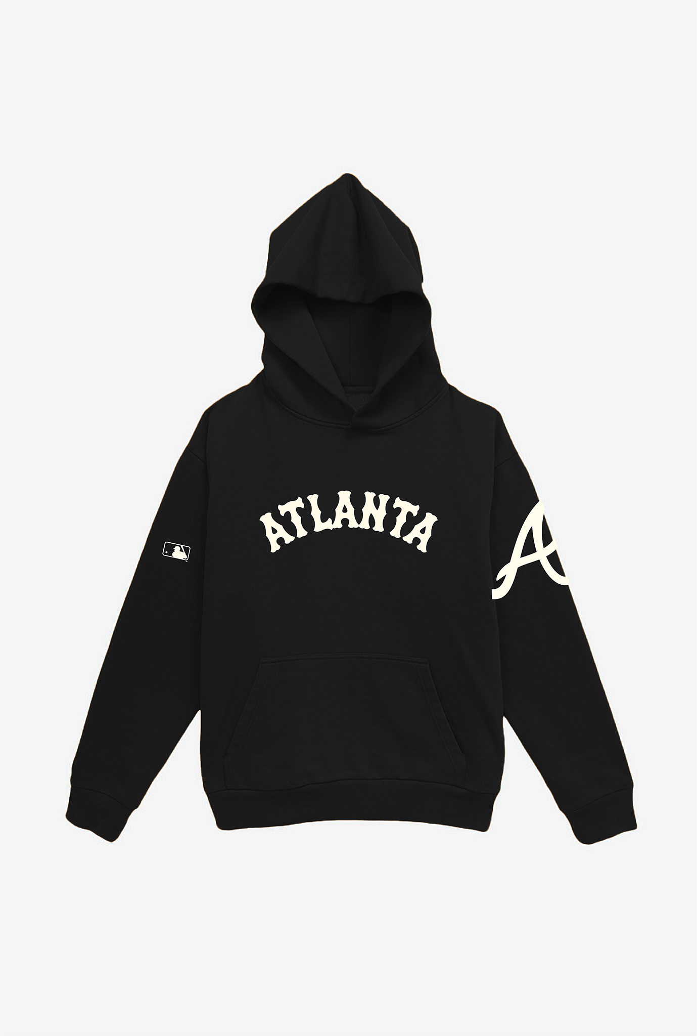 Atlanta Braves Essential Heavyweight Hoodie – Black