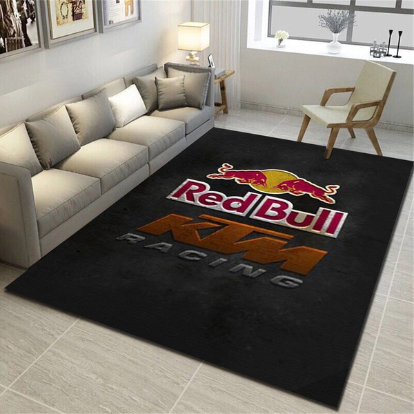 Red Bull Logo Rug, Living Room Bedroom Carpet, Floor Mat Home Decor