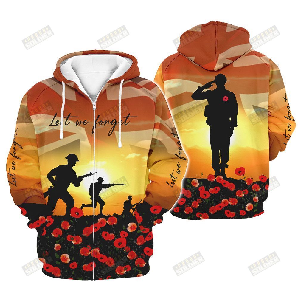 3D All-Over Printed Apparel “Uk Veterans – Lest We Forget”