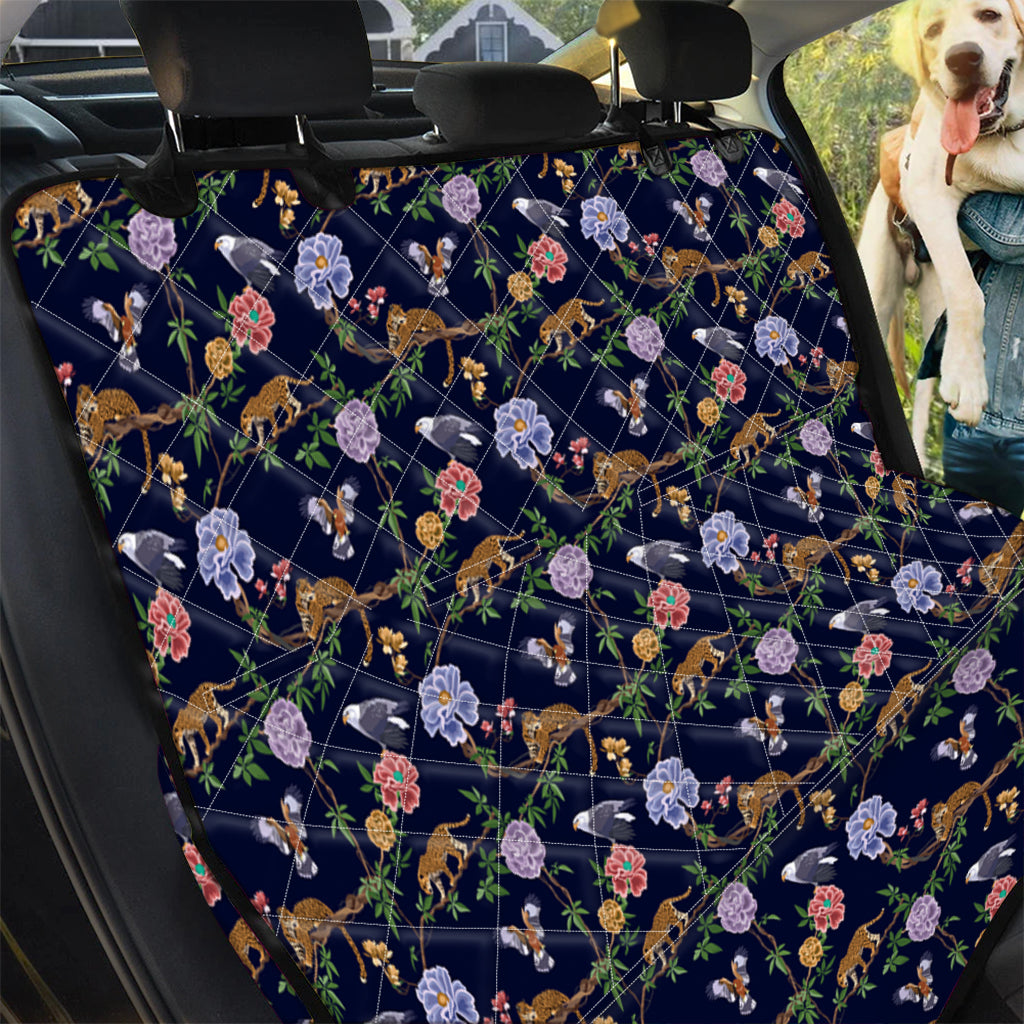 Eagle And Jaguar Pattern Print Pet Car Back Seat Cover