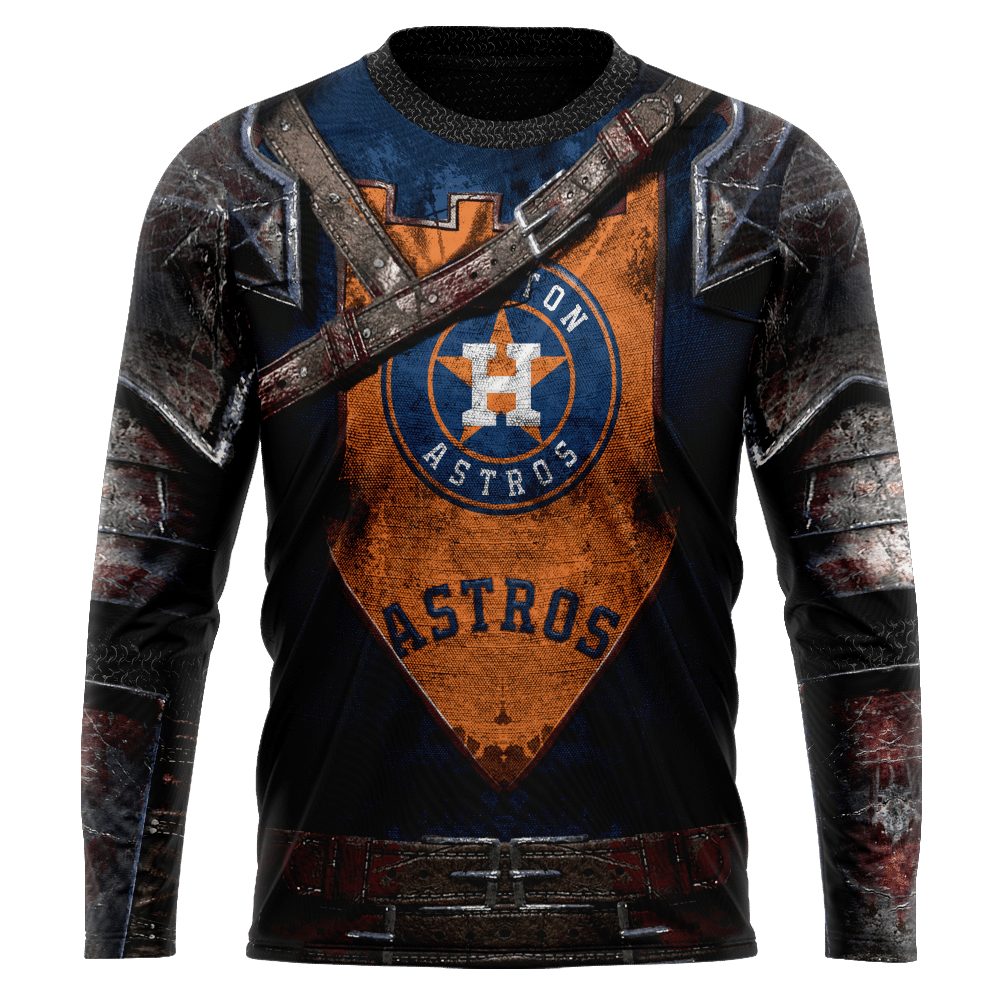 Houston Astros Custom Name Number Warriors Gift For Fan 3D Full Printing Sweatshirt