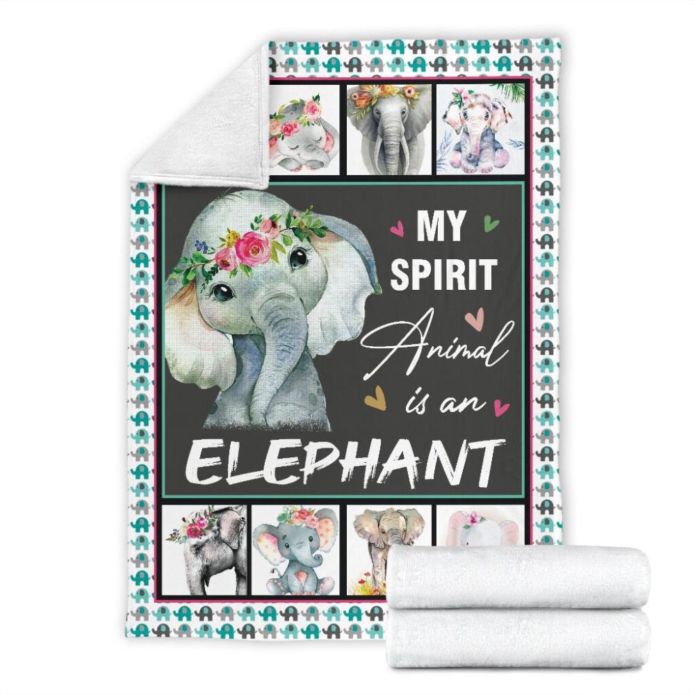 Animal Elephant Is My Spirit Special Gift Fleece Blanket Family Gift Home Decor Bedding Couch Sofa Soft And Comfy Cozy