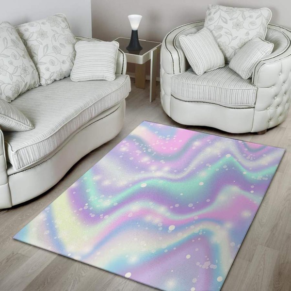 Holographic Psychedelic Area Rug