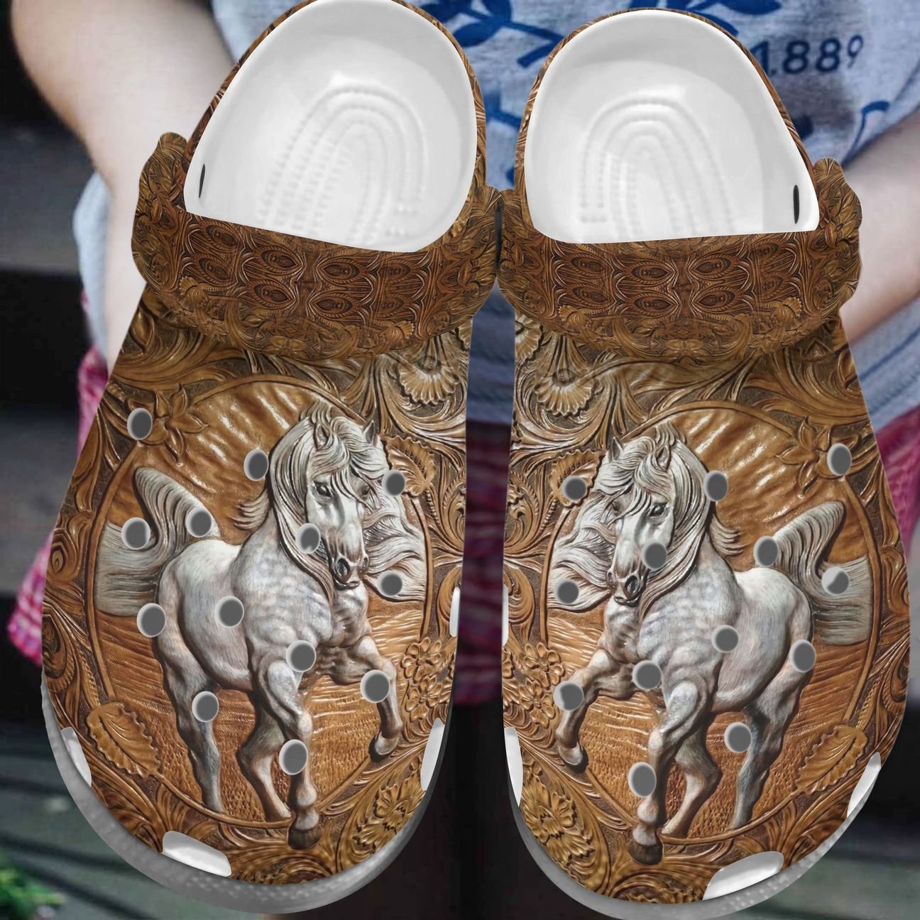 Horse Personalized Clog, Custom Name, Text, Color, Number Fashion Style For Women, Men, Kid, Print 3D