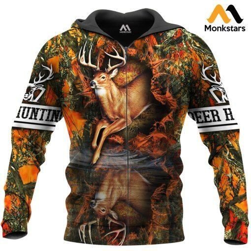 Unisex Animal Angus 3D Zip Hoodie All Over Print