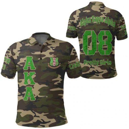 Alpha Kappa Alpha Camouflage Polo Shirts