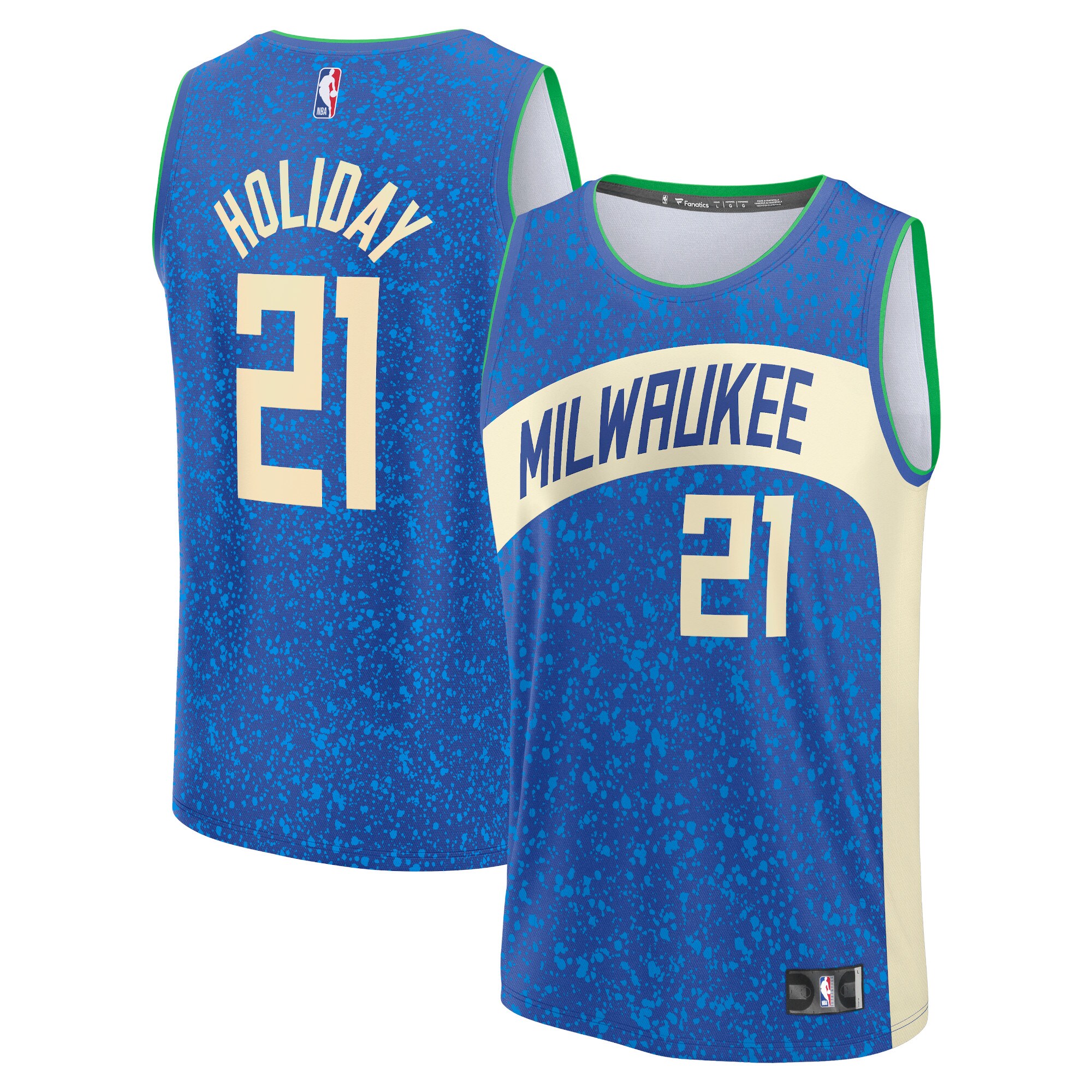 Jrue Holiday Milwaukee Bucks Unisex 2023/24 Fast Break Jersey – Royal – City Edition