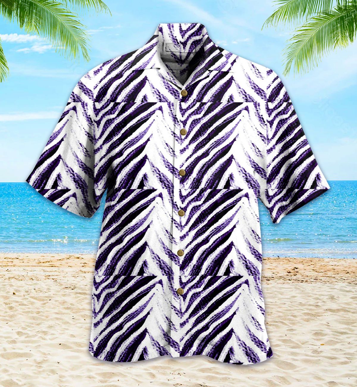 Purple Zebra Purple Hawaiian Shirt 1