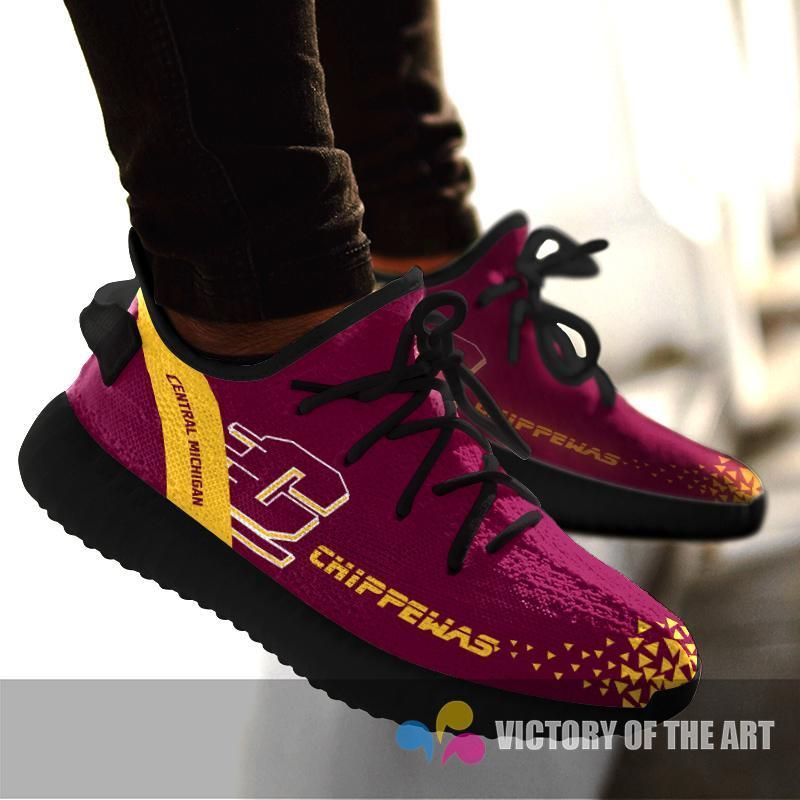 Get Here Line Logo Central Michigan Chippewas Sneakers As Special Shoes