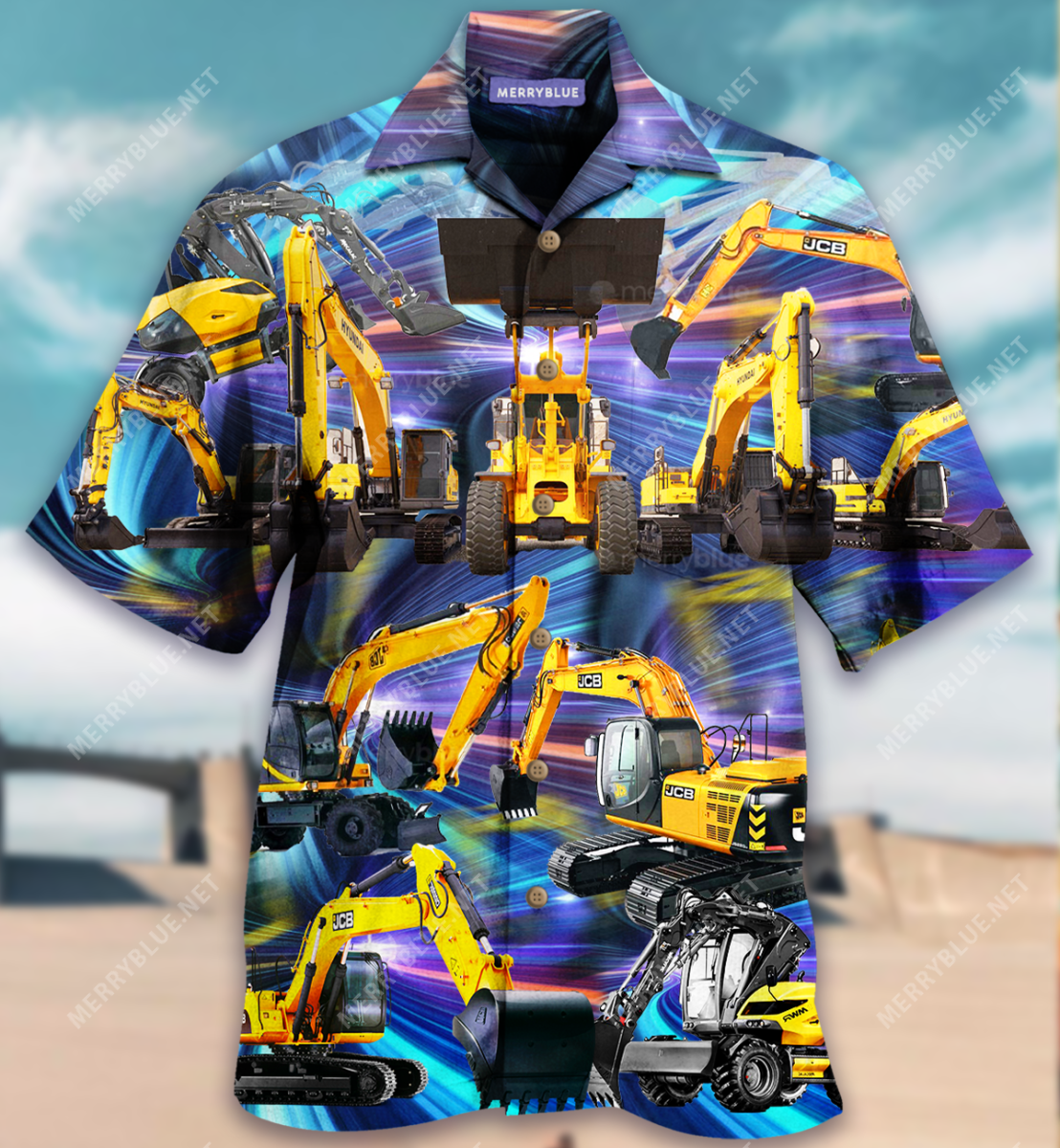 With Drive And A Bit Of Talent, You Can Move Mountains Excavator Unisex Hawaiian Shirt