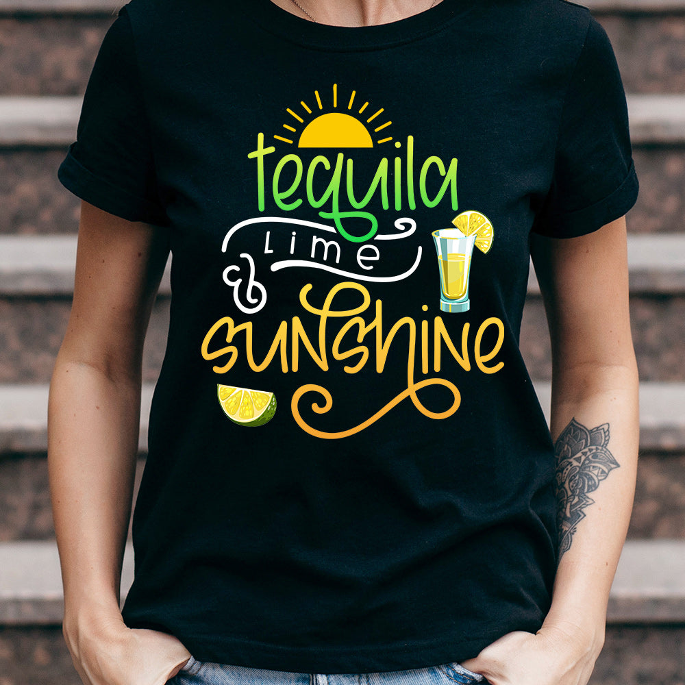 Wine Tequila Lime And Sunshine Dnrz2904002Y Dark Classic T Shirt