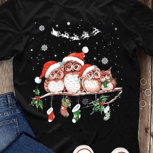 Owl Family Christmas Classic T-Shirt