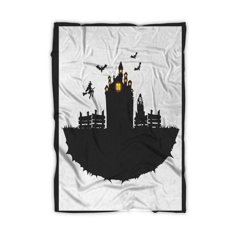 Halloween Silhouette Art Poster Blanket