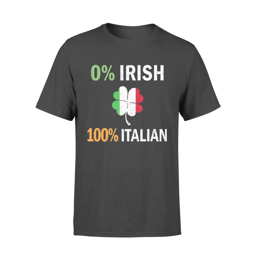 0 IRISH 100 Italian Italy Flag Shamrock Vintage St Patrick’s Day Gifts T-shirt