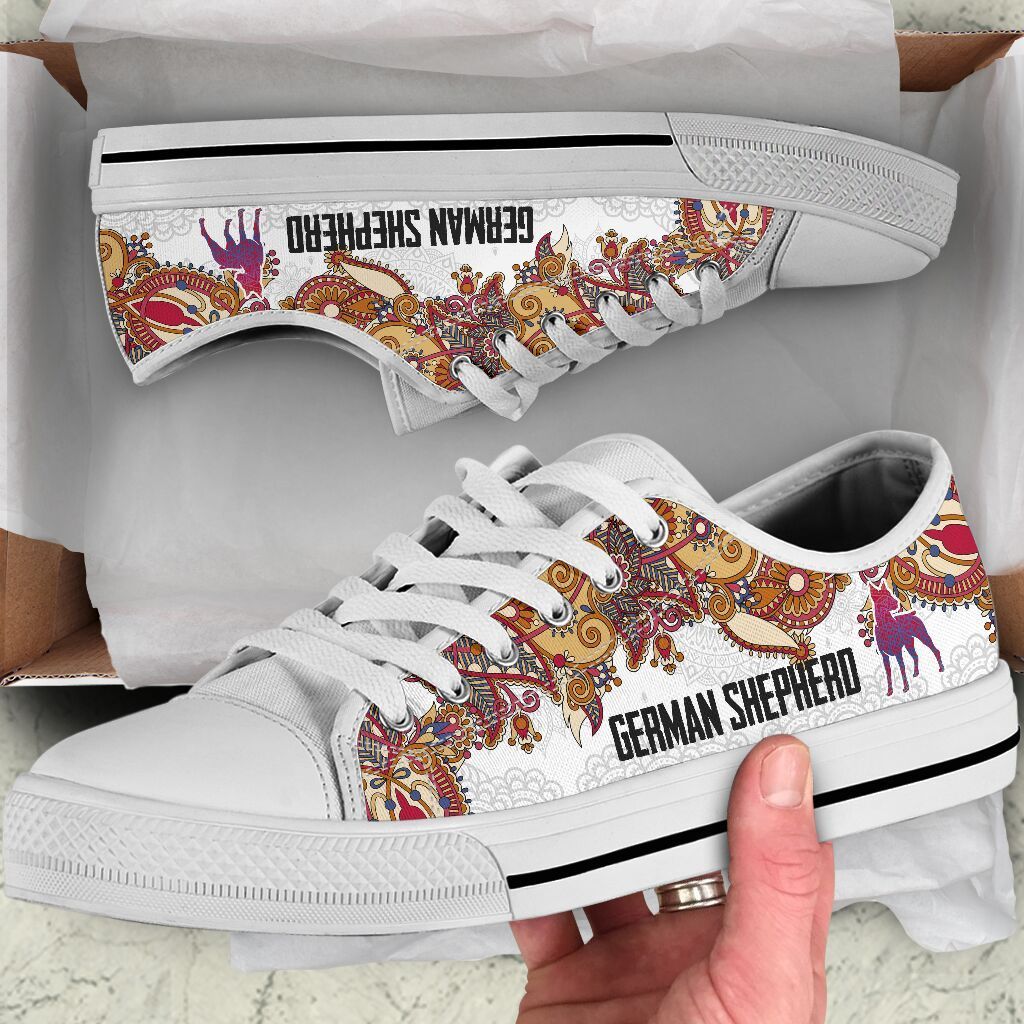 German Shepherd Pattern Low Top Shoes Jamestees Store