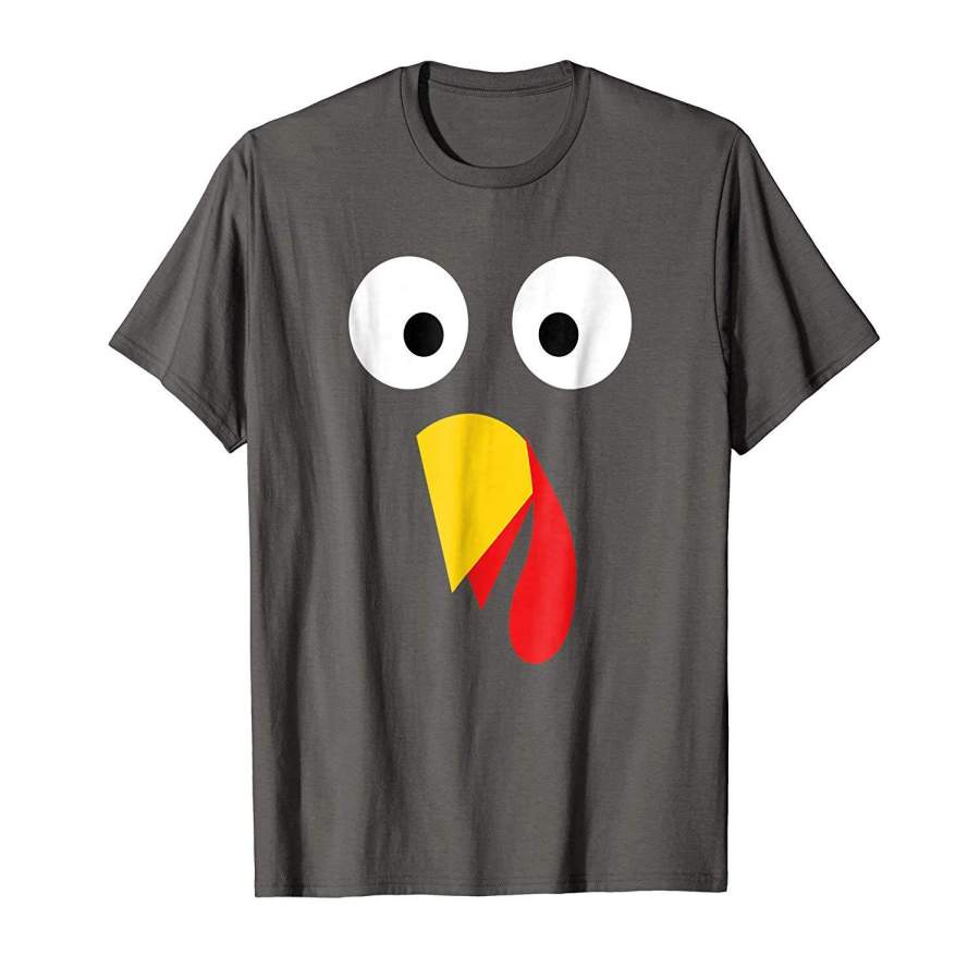 Turkey Face Thanksgiving TShirt Halloween Costume Kids Adult