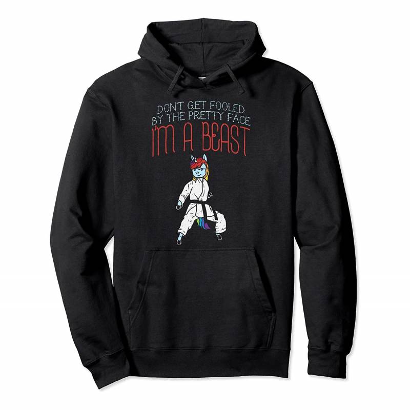 I Am A Beast Unicorn Karate Martial Art Sports Girls Gift Pullover Hoodie