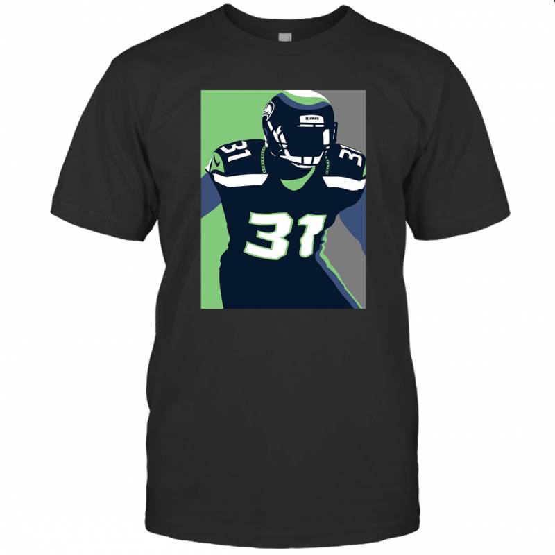 Seattle Seahawks Kam Chancellor Portrait Sports T-Shirt