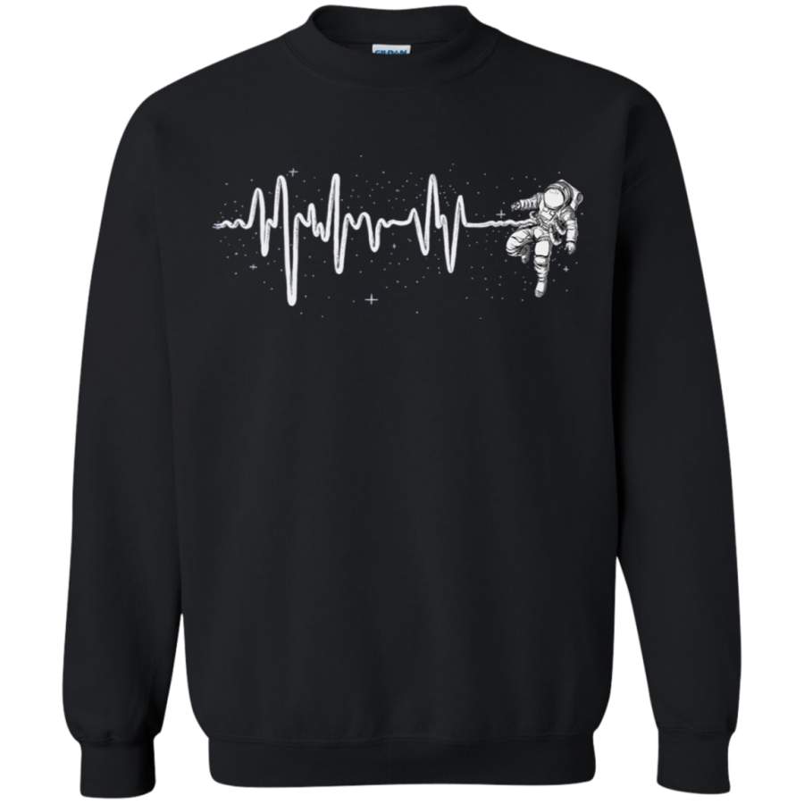 AGR Space Heartbeat Crewneck Pullover Sweatshirt