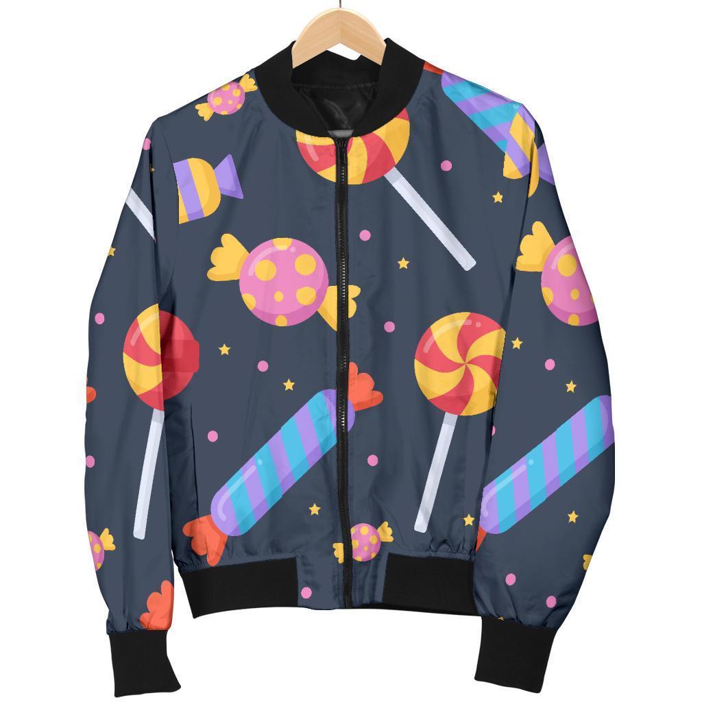 Candy Pattern Print Men Casual Bomber Jacket 3D All Over Print