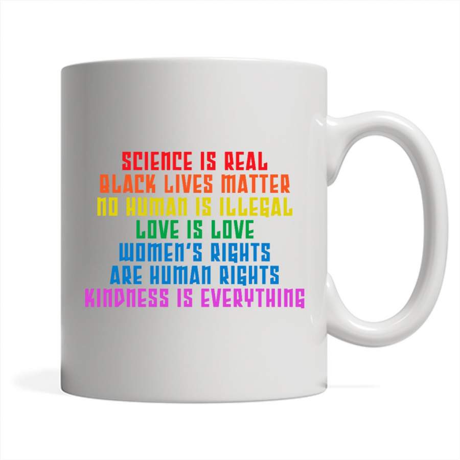 Science is Real Black Lives Matter – Full-Wrap Coffee White Mug