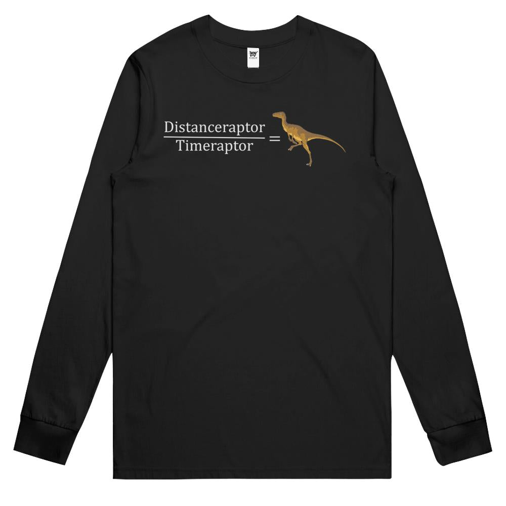 Velociraptor Math – Funny Dinosaur Velocity Formula Long Sleeve T Shirts