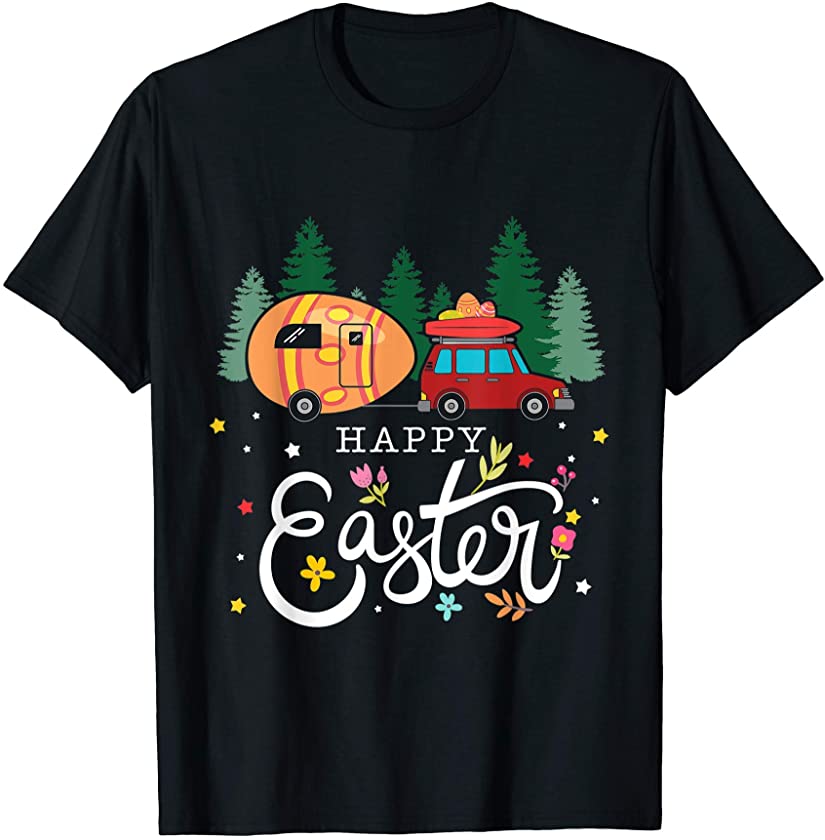 Camping Ideas Happy Easter Day Bunny Eggs Gifts T-Shirt