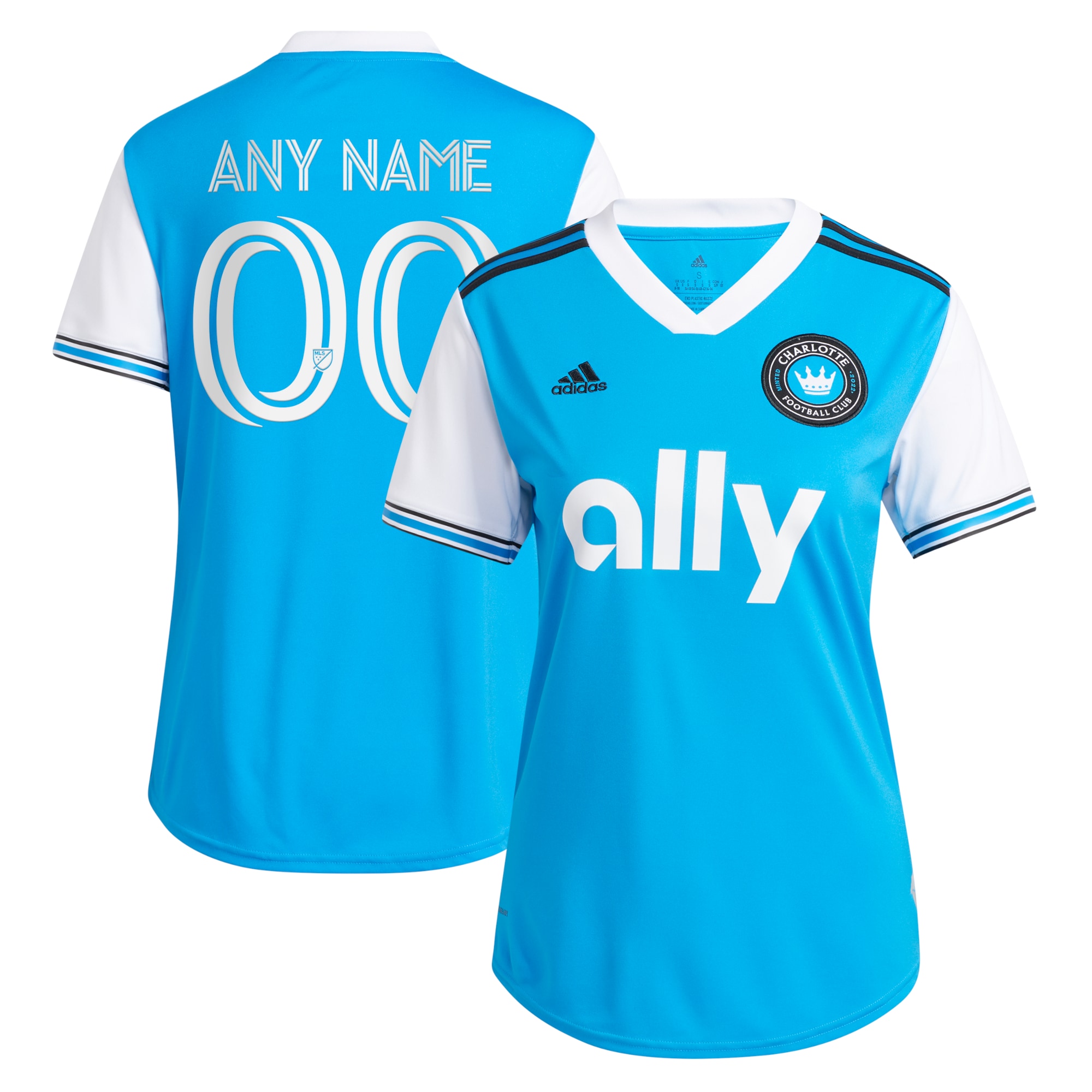 Charlotte FC Women's 2022 Primary Replica Custom Jersey – Blue