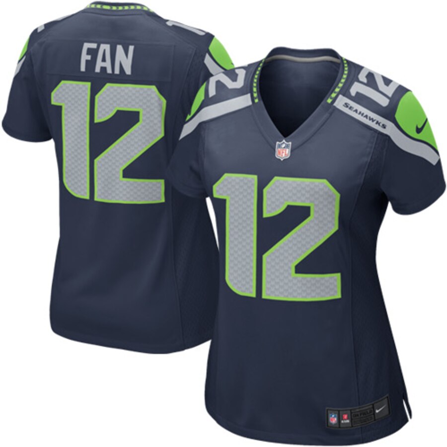 12s Seattle Seahawks Nike Womens Game Jersey – College Navy