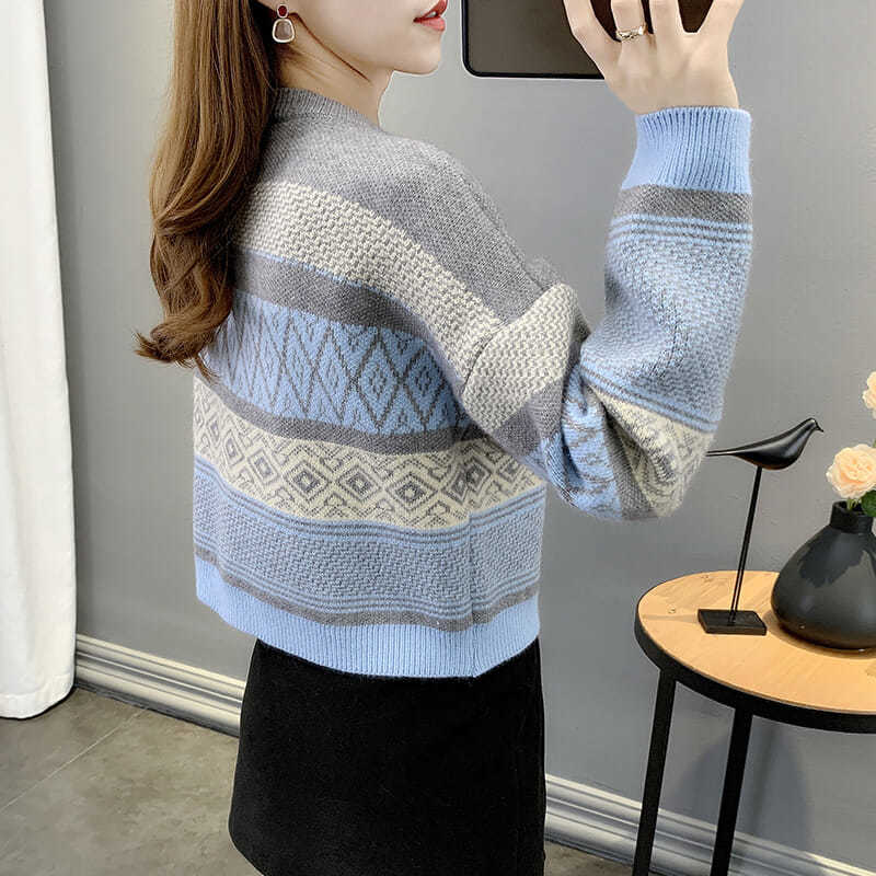 Sweater with Headings Knitted Winter 2022 Trend Sweaters Tops Fashion Cardigans Woman Crochet Cashmere Vintage Cardigan Women alx