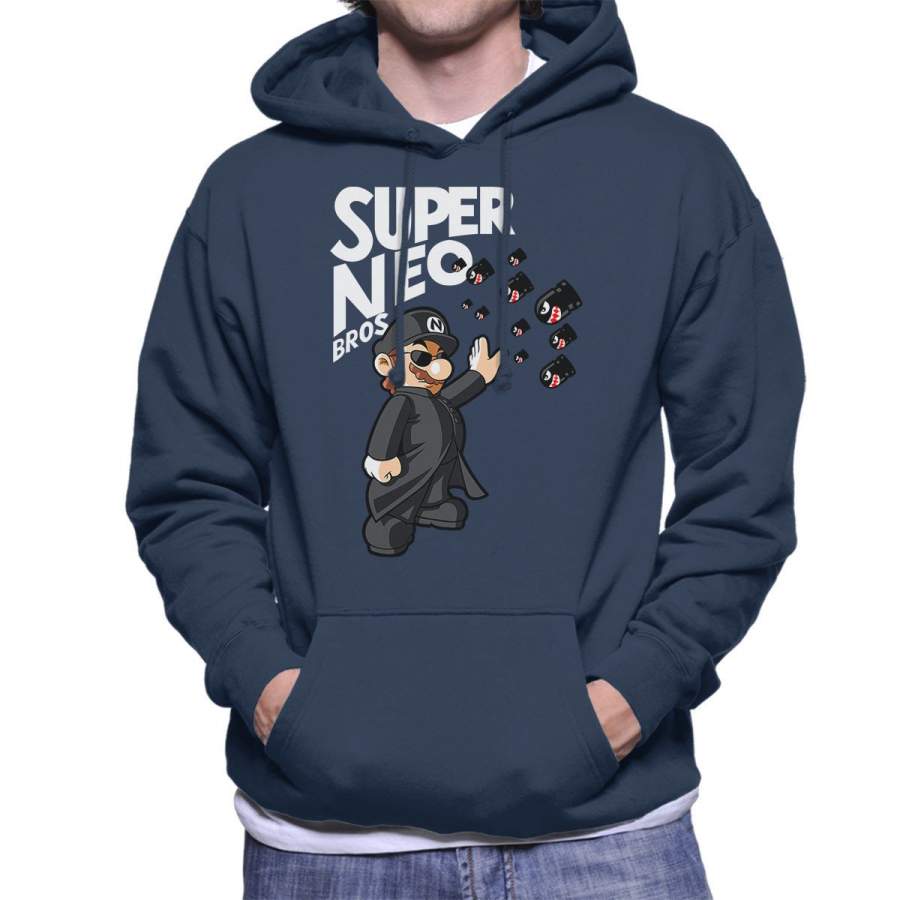 Super Mario Matrix Neo Bros Men’s Hooded Sweatshirt