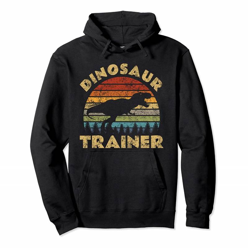 Vintage Dinosaur Trainer Halloween Costume Retro Sunset Dino Pullover Hoodie, T Shirt, Sweatshirt