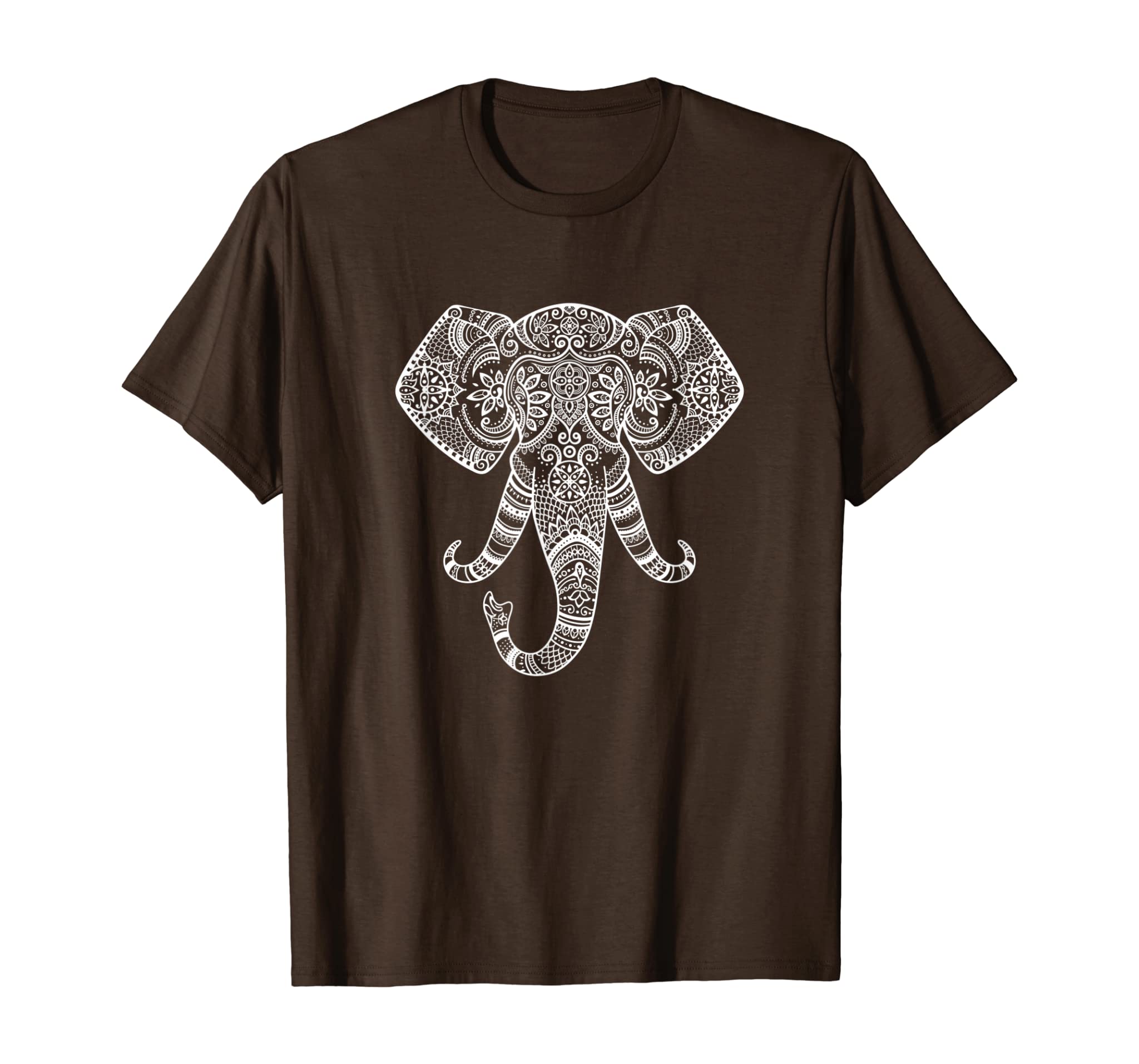 Painted Elephant Tracing | Indian Art Yoga Motif T-Shirt