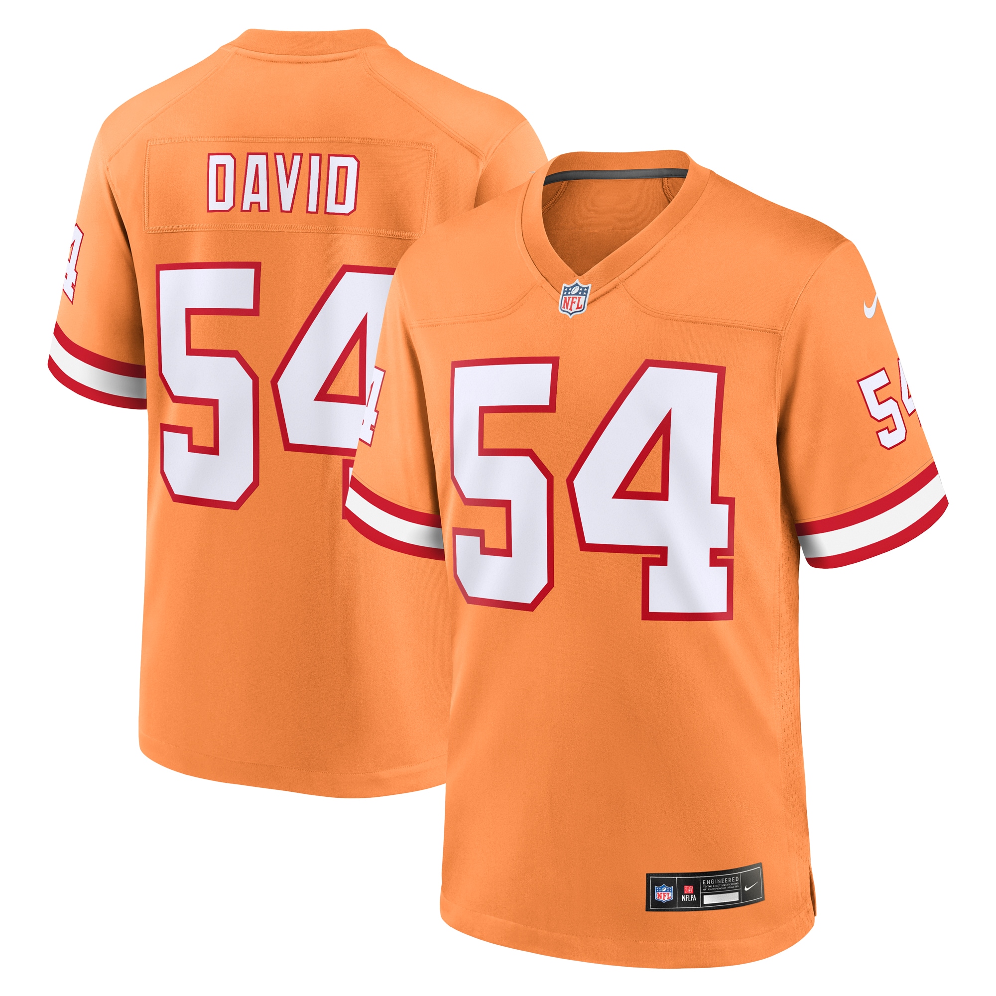 Lavonte David Tampa Bay Buccaneers Throwback Game Jersey – Orange