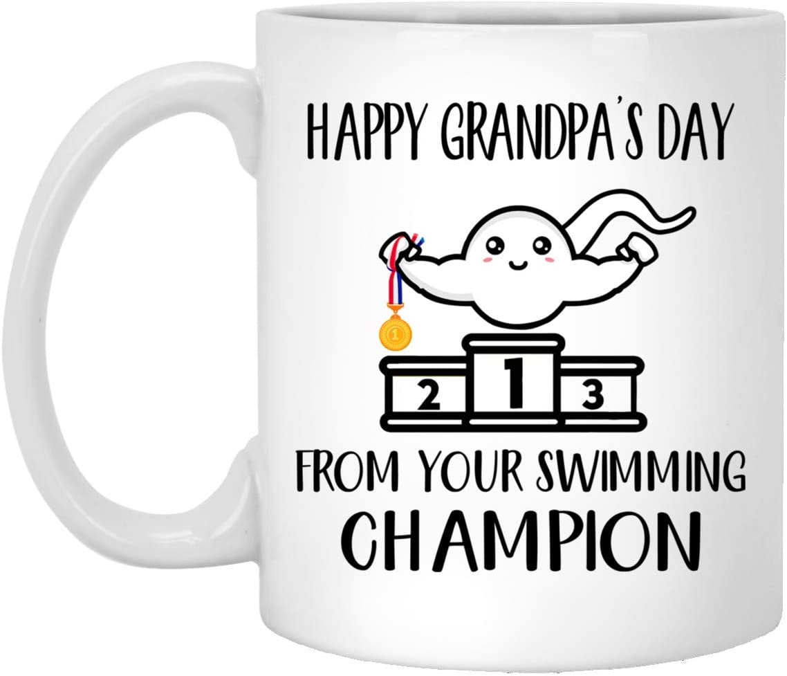 Happy Grandpa’S Day From Your Swimming Champion Sperm Mug – Father’S Day Gift 11Oz